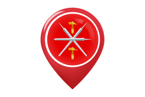 Tula Oblast Flag Map Pin Icon flag