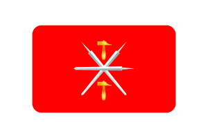 Tula Oblast Flag Rounded Rectangle Vector Illustration flag