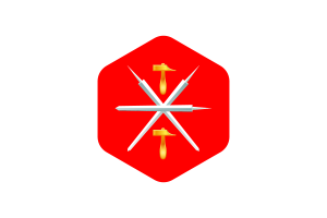 Tula Oblast Flag Rounded Hexagon Shape flag