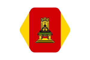 Tver Flag Illustration Hexagon Rounded Shape flag