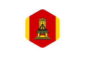 Tver Flag Rounded Hexagon Shape flag