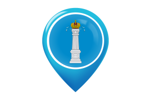Ulyanovsk Flag Map Pin Icon flag