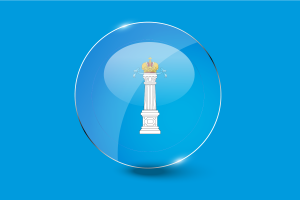 Ulyanovsk Flag Glossy Round Button flag