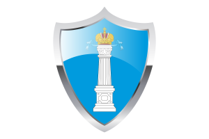 Ulyanovsk Flag with Medieval Heater Shield flag