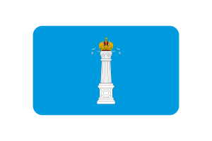 Ulyanovsk Flag Rounded Rectangle Vector Illustration flag