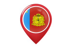 Vladimir Oblast Flag Map Pin Icon flag