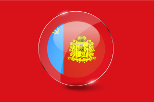 Vladimir Oblast Flag Glossy Round Button flag