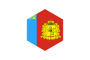 Vladimir Oblast Flag Hexagon Shape flag