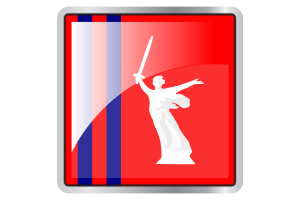 Volgograd Oblast Flag Square icon flag