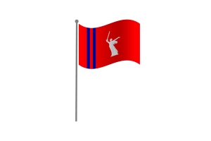 Waving Flag of Volgograd Oblast flag