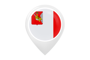 Vologda Flag Map Pin Icon flag