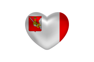 Love of Vologda Heart Shape flag