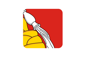 Bandera de Voronezh en Forma de Cuadrado Redondeado flag