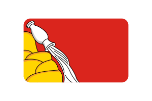 Ilustración Vectorial de la Bandera de Voronezh en Rectángulo Redondeado flag
