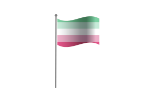 Drapeau flottant de fierté abrosexuelle flag