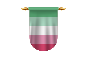 Images vectorielles d'emblème du drapeau de fierté abrosexuelle flag