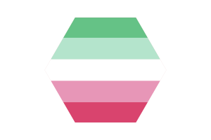 Drapeau de fierté abrosexuelle forme triangulaire arrondie flag