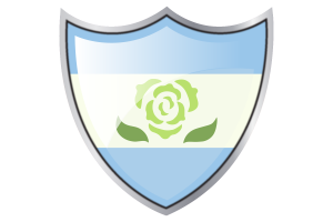 Shield with Flag of Abrosexual Pride flag