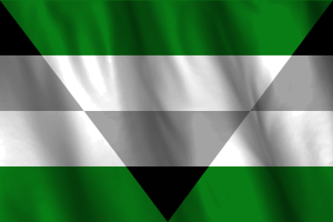 Bandera nacional de aegorromántico flag