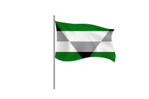 Símbolo de la bandera aegorromántica flag