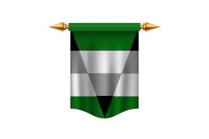 Banner real de la bandera aegorromántica flag