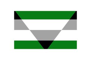 Ilustración vectorial de la bandera aegorromántica flag