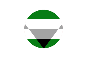 Círculo vectorial gratuito de la bandera aegorromántica flag