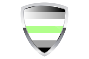 Drapeau écusson agender flag