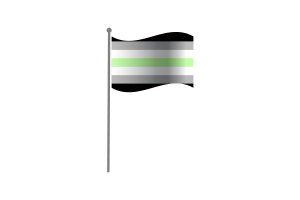 Drapeau agender flottant flag