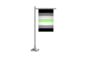 Drapeau agender en 3D flag