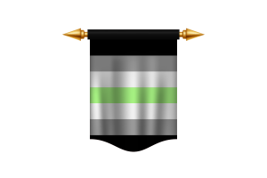 Bannière royale du drapeau agender flag