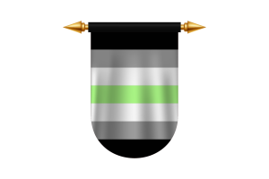 Images vectorielles de l'emblème du drapeau agender flag