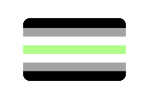 Illustration vectorielle du drapeau agender rectangle arrondi flag