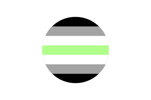 Drapeau agender cercle vectoriel gratuit flag