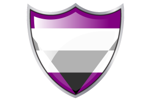 Escudo con Bandera de Ageosexual flag