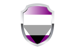 Logo Escudo de Ageosexual flag