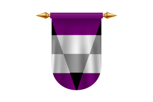 Imágenes Vectoriales del Emblema de la Bandera Ageosexual flag