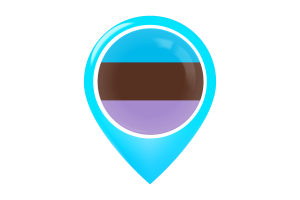 Androsexual Flag Map Pin Icon flag