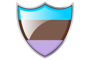Shield with Flag of Androsexual flag