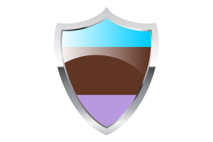 Androsexual Flag with Medieval Heater Shield flag