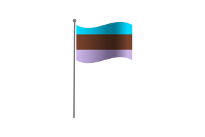 Waving Flag of Androsexual flag