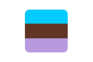 Androsexual Flag Square Rounded Shape flag