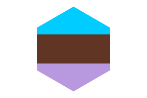 Androsexual Flag Hexagon Shape flag