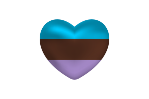 Love of Androsexual Heart Shape flag