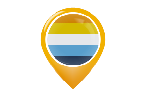 Aroace Flag Map Pin Icon flag