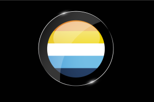 Aroace Flag Glossy Round Button flag