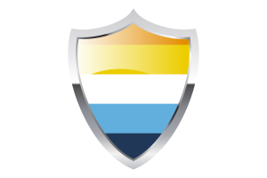 Aroace Flag with Medieval Heater Shield flag