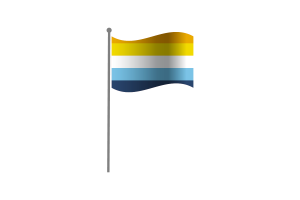 Waving Flag of Aroace flag