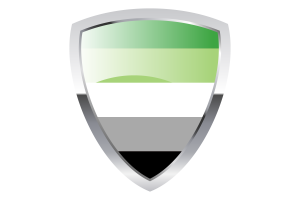 Bandiera Scudo Aromentic flag