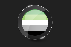 Pulsante Rotondo Lucido della Bandiera Aromentic flag